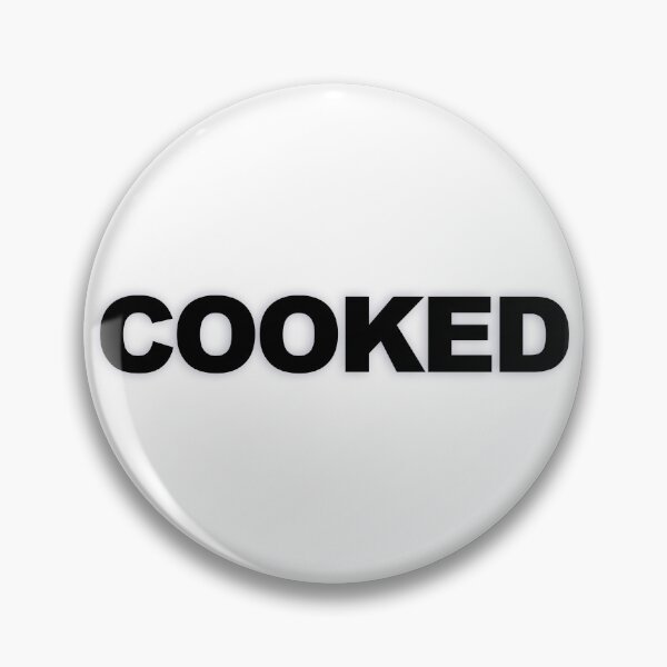 Item preview, COOKED — Black Minimal Bold Type Statement designed and sold by WORDPAUSE.