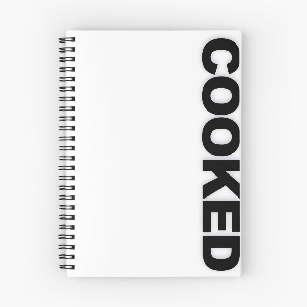 Item preview, COOKED — Black Minimal Bold Type Statement designed and sold by WORDPAUSE.