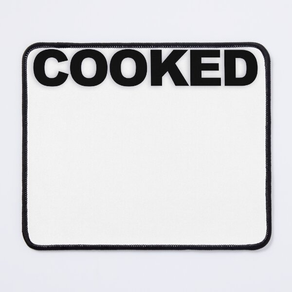 Item preview, COOKED — Black Minimal Bold Type Statement designed and sold by WORDPAUSE.