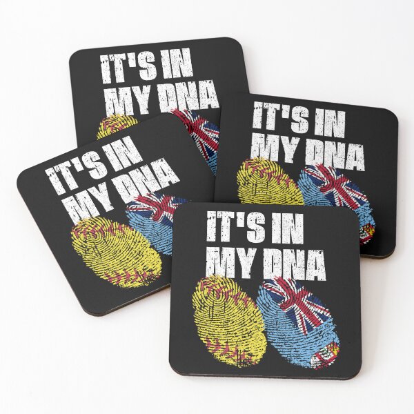 Item preview, IT'S IN MY DNA Softball - Fiji Flag Fingerprint  designed and sold by CosmoKitsch.