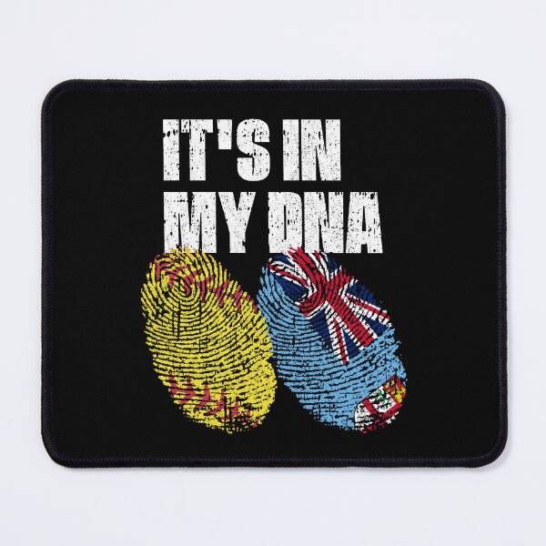 Item preview, IT'S IN MY DNA Softball - Fiji Flag Fingerprint designed and sold by CosmoKitsch.