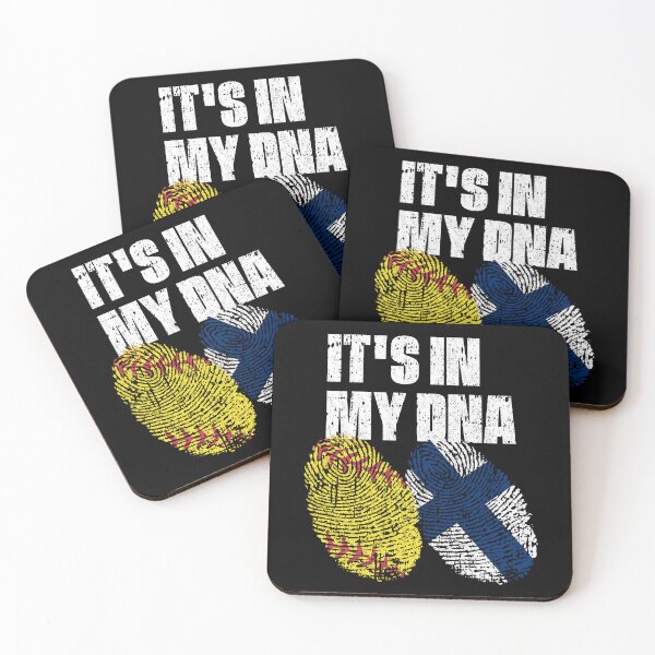 Item preview, IT'S IN MY DNA Softball - Finland Flag Fingerprint  designed and sold by CosmoKitsch.