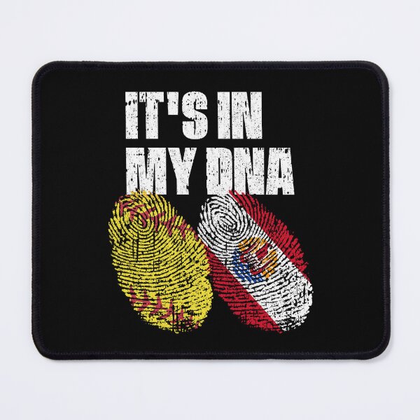 Item preview, IT'S IN MY DNA Softball - French Polynesia Flag Fingerprint  designed and sold by CosmoKitsch.