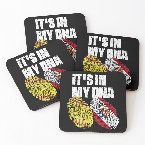 Item preview, IT'S IN MY DNA Softball - French Polynesia Flag Fingerprint  designed and sold by CosmoKitsch.