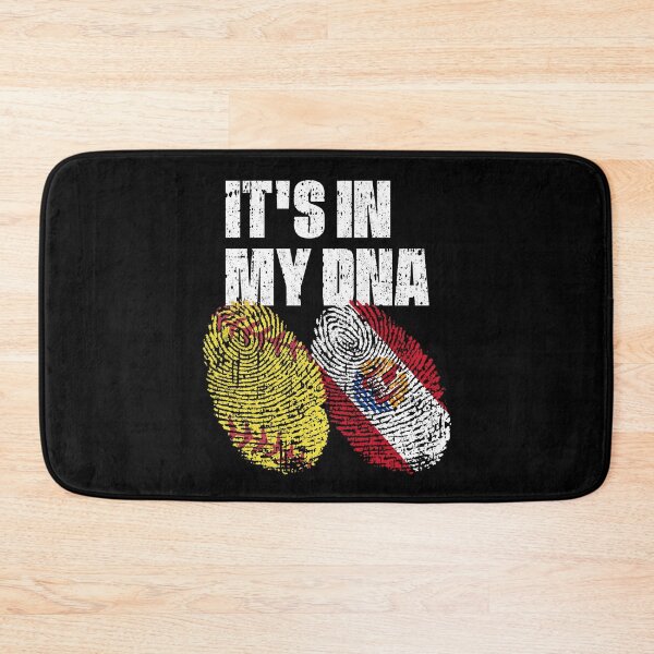 Item preview, IT'S IN MY DNA Softball - French Polynesia Flag Fingerprint  designed and sold by CosmoKitsch.