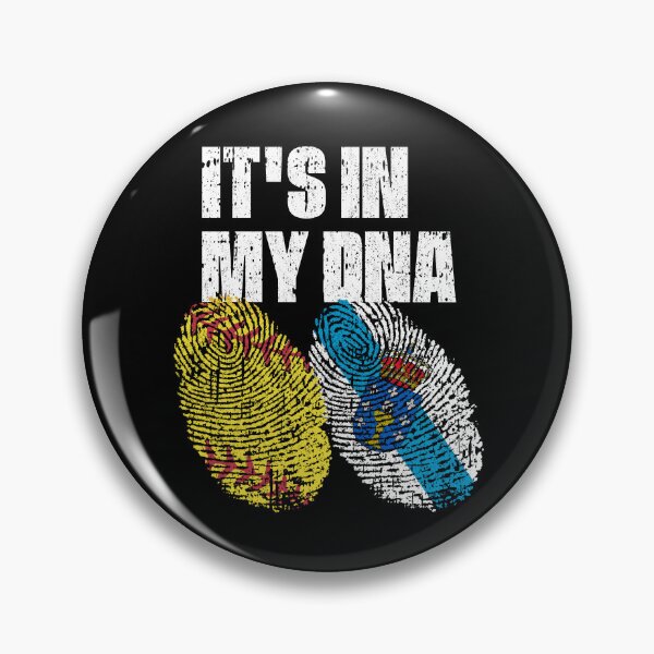 Item preview, IT'S IN MY DNA Softball - Galicia Flag Fingerprint  designed and sold by CosmoKitsch.