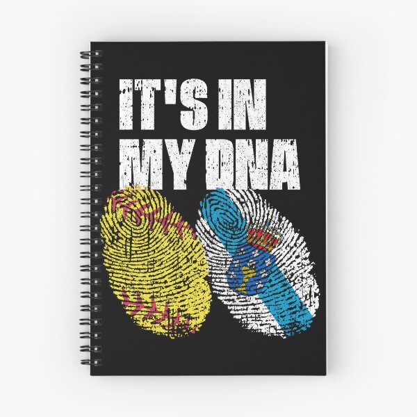 Item preview, IT'S IN MY DNA Softball - Galicia Flag Fingerprint  designed and sold by CosmoKitsch.