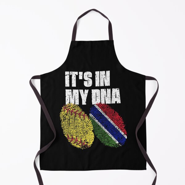 Item preview, IT'S IN MY DNA Softball - Gambia Flag Fingerprint  designed and sold by CosmoKitsch.
