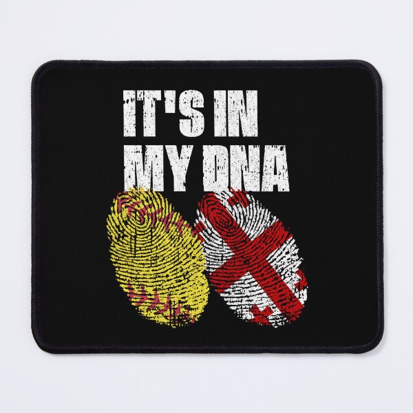Item preview, IT'S IN MY DNA Softball - Georgia Flag Fingerprint designed and sold by CosmoKitsch.