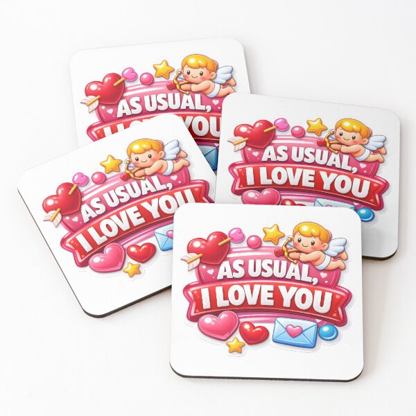 Item preview, Valentine Hearts and Cute Cupid, As Usual I Love You designed and sold by Supergrafix07.