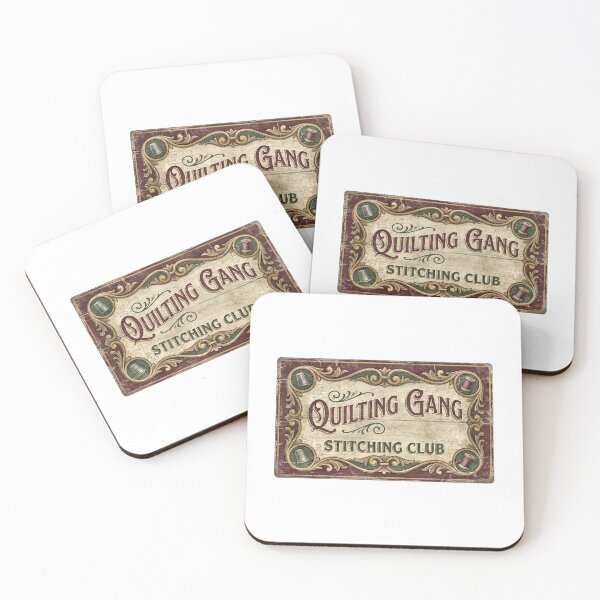 Item preview, Vintage Quilting Gang Guild Sign | Retro Stitching Club designed and sold by Twenty2Creative.