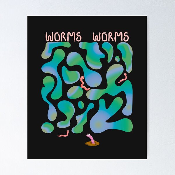 Item preview, Colorful Weird-Cute Worm Art designed and sold by Aquarius-club.