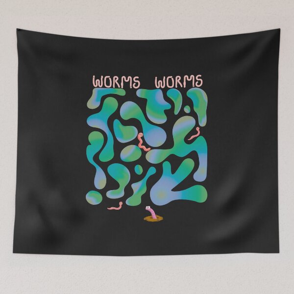 Item preview, Colorful Weird-Cute Worm Art designed and sold by Aquarius-club.