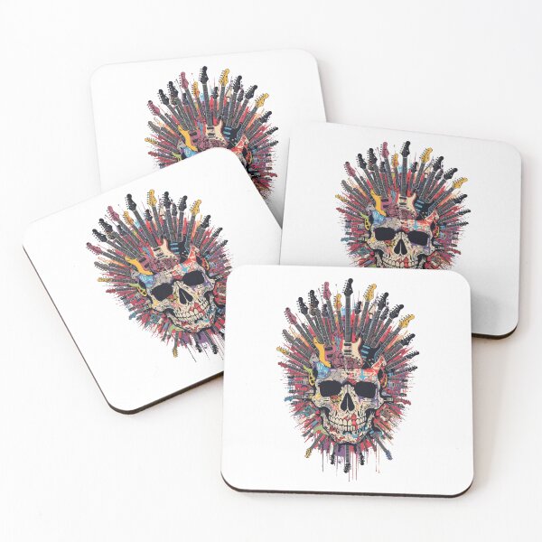 Item preview, Rock skull with an explosion of electric guitars designed and sold by StormArte.