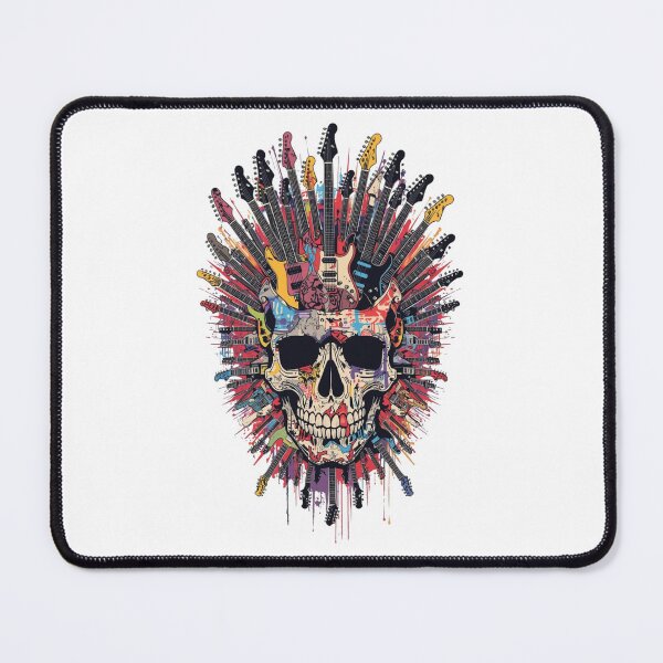 Item preview, Rock skull with an explosion of electric guitars designed and sold by StormArte.