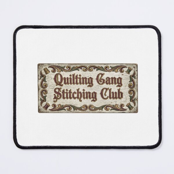 Item preview, Vintage Quilting Gang Guild Sign | Retro Stitching Club designed and sold by Twenty2Creative.