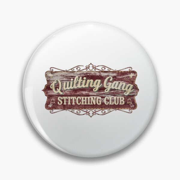 Item preview, Vintage Quilting Gang Guild Sign | Retro Stitching Club designed and sold by Twenty2Creative.