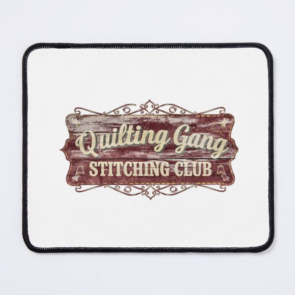 Item preview, Vintage Quilting Gang Guild Sign | Retro Stitching Club designed and sold by Twenty2Creative.