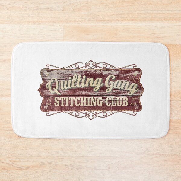 Item preview, Vintage Quilting Gang Guild Sign | Retro Stitching Club designed and sold by Twenty2Creative.