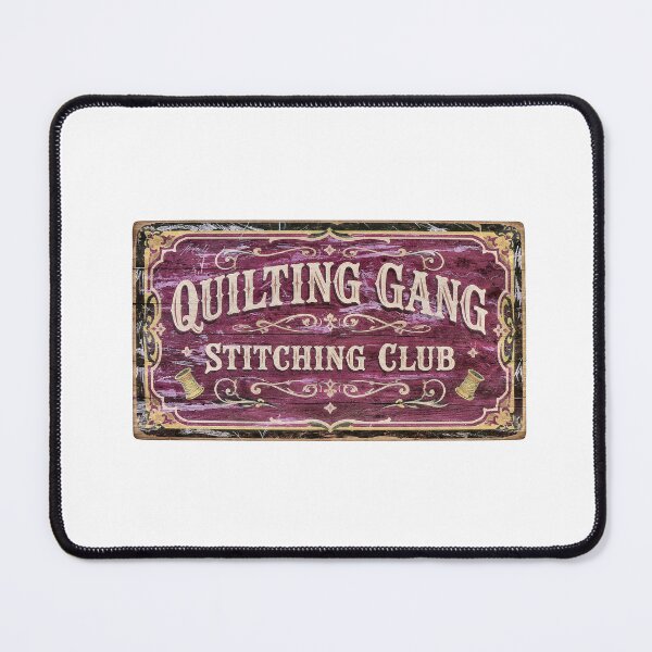 Item preview, Vintage Quilting Gang Guild Sign | Retro Stitching Club designed and sold by Twenty2Creative.