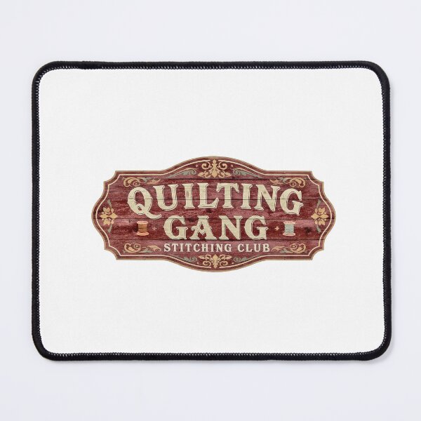 Item preview, Vintage Quilting Gang Guild Sign | Retro Stitching Club designed and sold by Twenty2Creative.