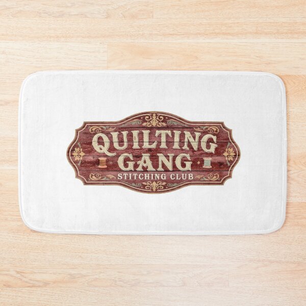 Item preview, Vintage Quilting Gang Guild Sign | Retro Stitching Club designed and sold by Twenty2Creative.