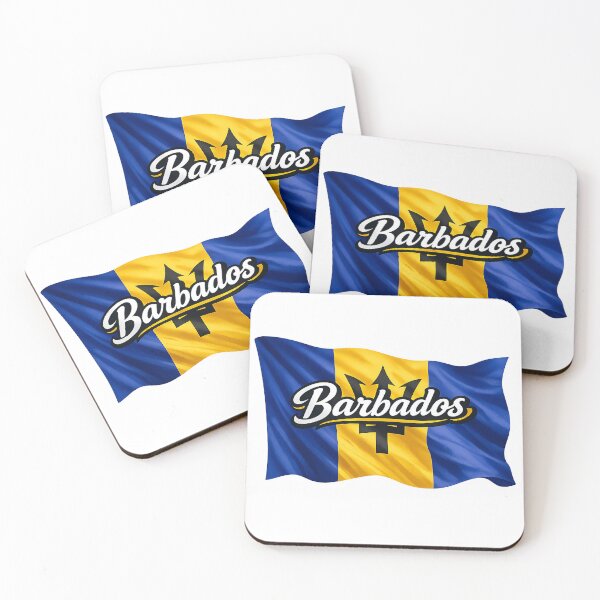 Item preview, Barbados Waving Flag Typography – Barbados National Pride Caribbean Travel Design designed and sold by GarnerSupplyCo.