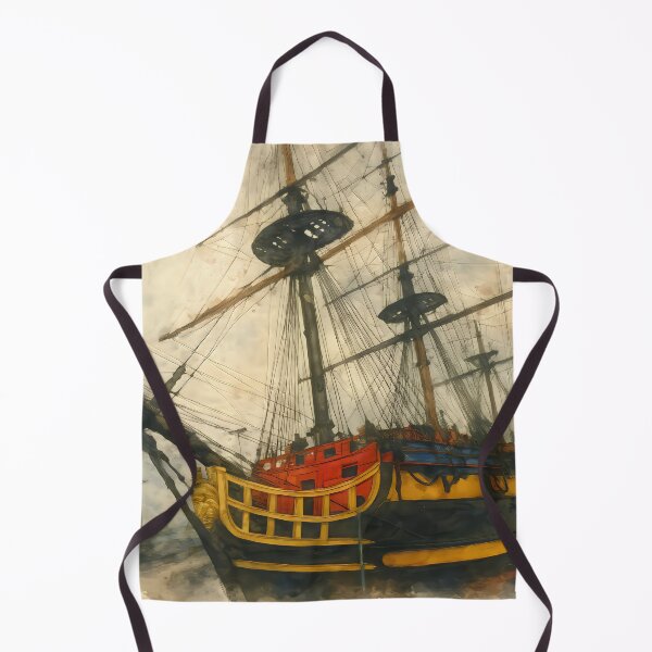 Item preview, historic-sailing-ship-watercolor-photography designed and sold by M.ALK.Watercolor.