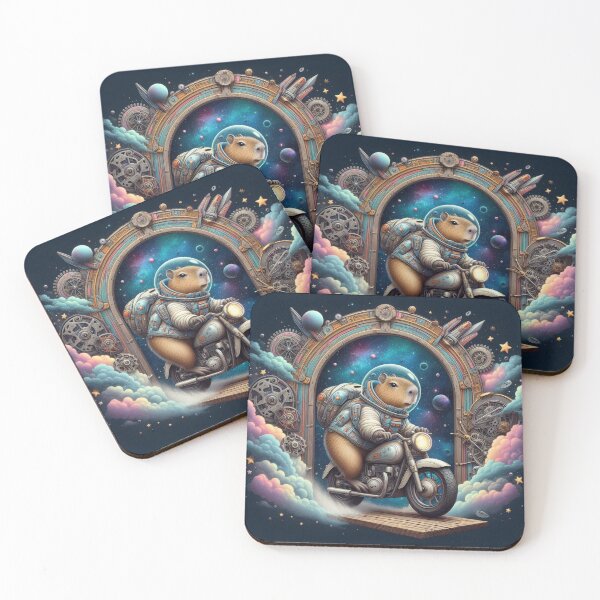 Item preview, Cosmic Capybara – Steampunk Space Rider designed and sold by Dogandesighn.