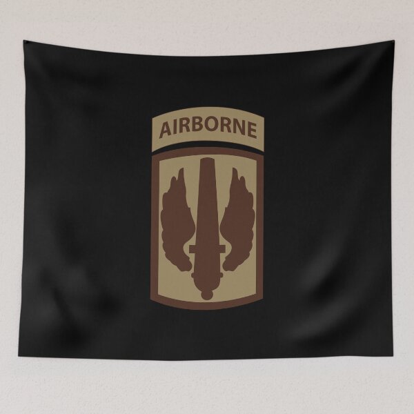 Item preview, Army - SSI - 18th Field Artillery Brigade w Airborne Tab - Subdued Desert X 300 designed and sold by Military Insignia Products.