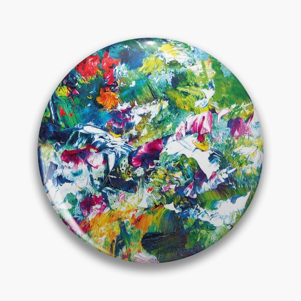 Item preview, Abstract floral painting red, blue, green, yellow, and pink designed and sold by Good_Things.