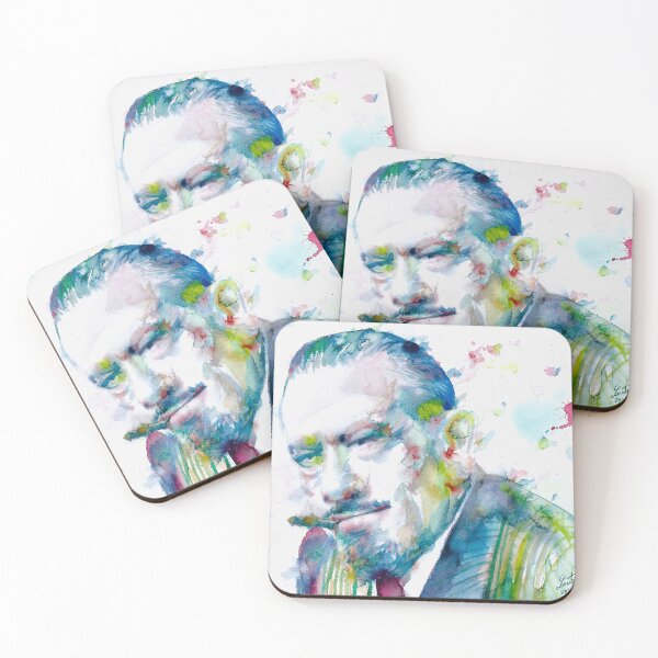 Item preview,  John Steinbeck - Watercolor Portrait .2 designed and sold by Eleanorramroka.