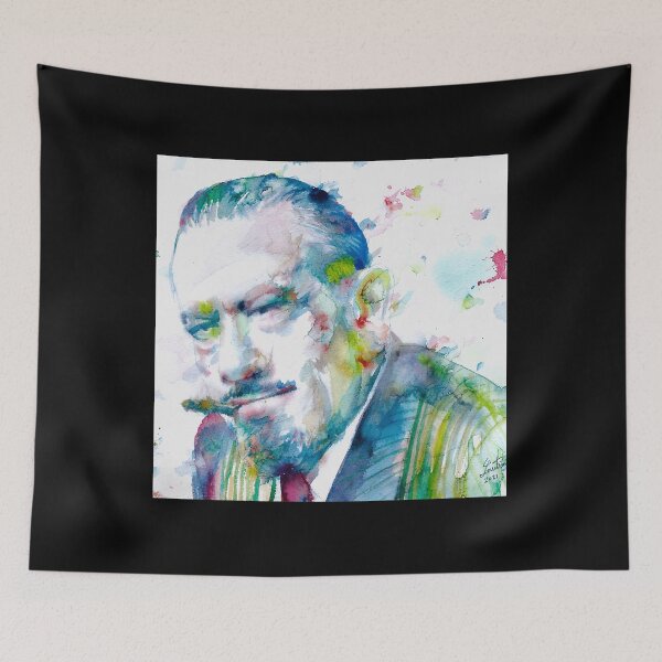 Item preview,  John Steinbeck - Watercolor Portrait .2 designed and sold by Eleanorramroka.