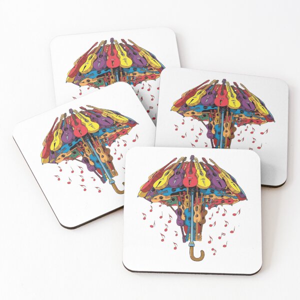 Item preview, Umbrella of guitars with colorful musical rain designed and sold by StormArte.