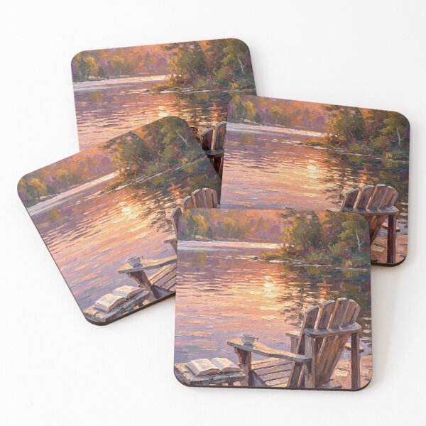 Item preview, Peaceful Lake Sunset - Relaxing Landscape designed and sold by Japko-Design-Studio.