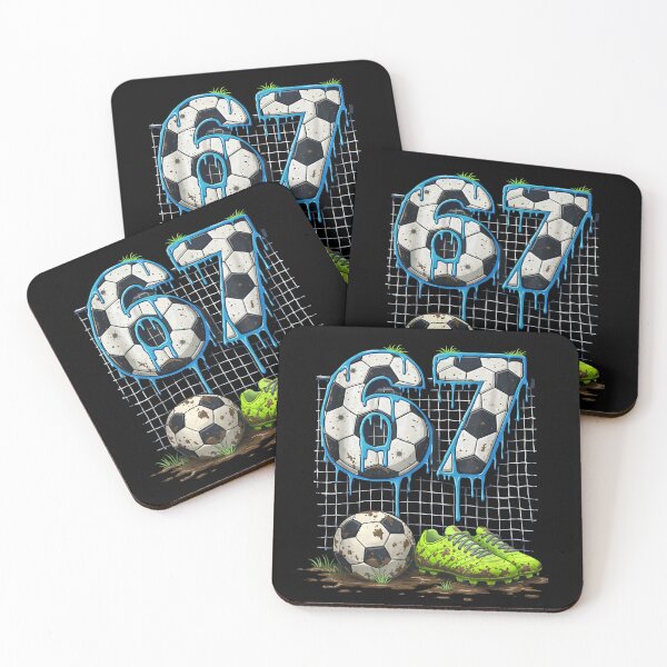 Item preview, Number 67 Soccer Ball Football Player Jersey Sport Drip Graphic Art designed and sold by MassonCalepon.