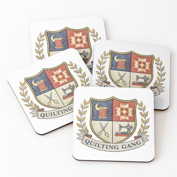Item preview, Quilting Gang Heraldic Crest | Modern Sewing Emblem designed and sold by Twenty2Creative.