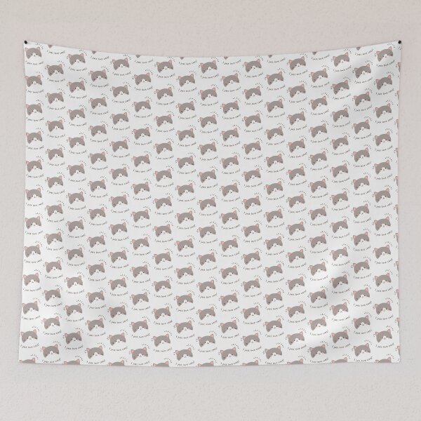 Item preview, cute fluffy cat head design designed and sold by ShailyArtStudio.