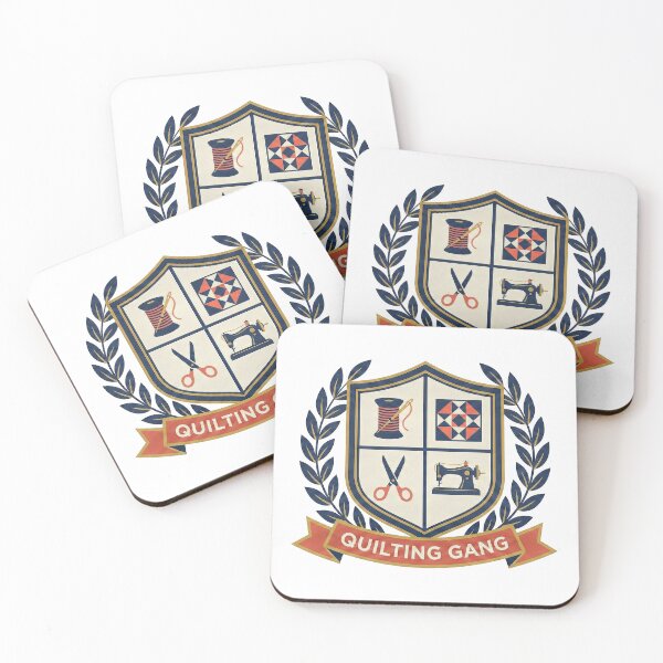 Item preview, Quilting Gang Heraldic Crest | Modern Sewing Emblem designed and sold by Twenty2Creative.