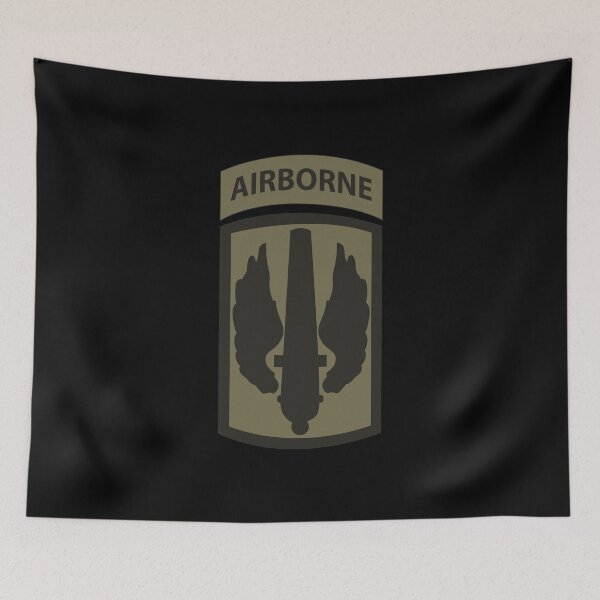 Item preview, Army - SSI - 18th Field Artillery Brigade w Airborne Tab - Subdued X 300 designed and sold by Military Insignia Products.