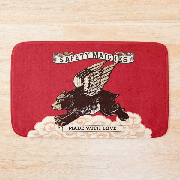 Item preview, Flying Bear Vintage Safety Matches Label  designed and sold by Corinne Alexa Jackson.