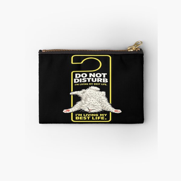 Item preview, Do Not Disturb — I’m Living My Best Life Funny Fluffy Cat Door Hanger Tee designed and sold by POD DYNASTY | Original Print On Demand T-Shirt Graphics.