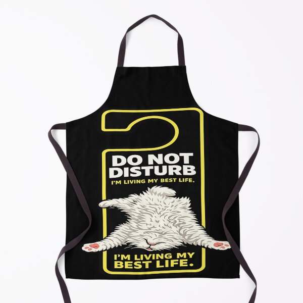 Item preview, Do Not Disturb — I’m Living My Best Life Funny Fluffy Cat Door Hanger Tee designed and sold by POD DYNASTY | Original Print On Demand T-Shirt Graphics.