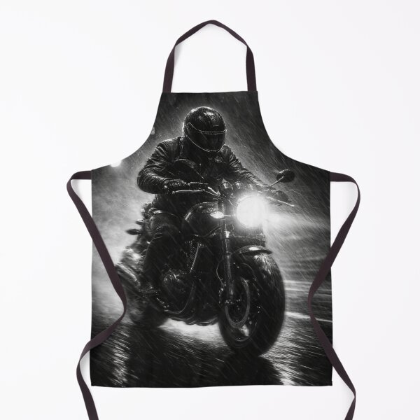 Item preview, Midnight Ride Cinematic Motorcycle Biker in Rain designed and sold by madebysiwa.