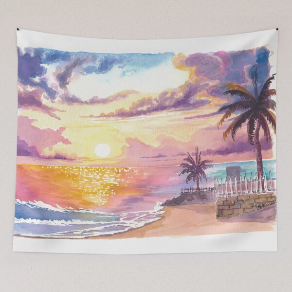 Item preview, Chill Sunset Over Barbados West Indies Beach Scene designed and sold by artshop77.