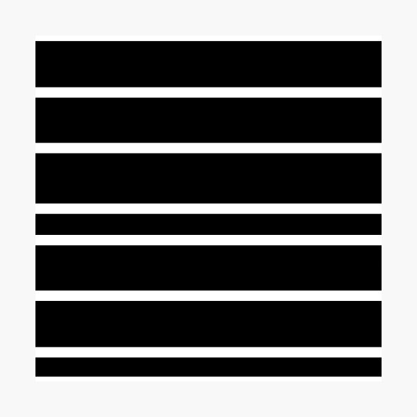 Item preview, Black and white horizontal stripes (white) designed and sold by ArtyFridgees.
