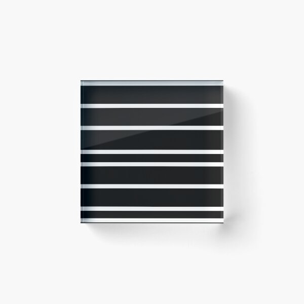 Item preview, Black and white horizontal stripes (white) designed and sold by ArtyFridgees.