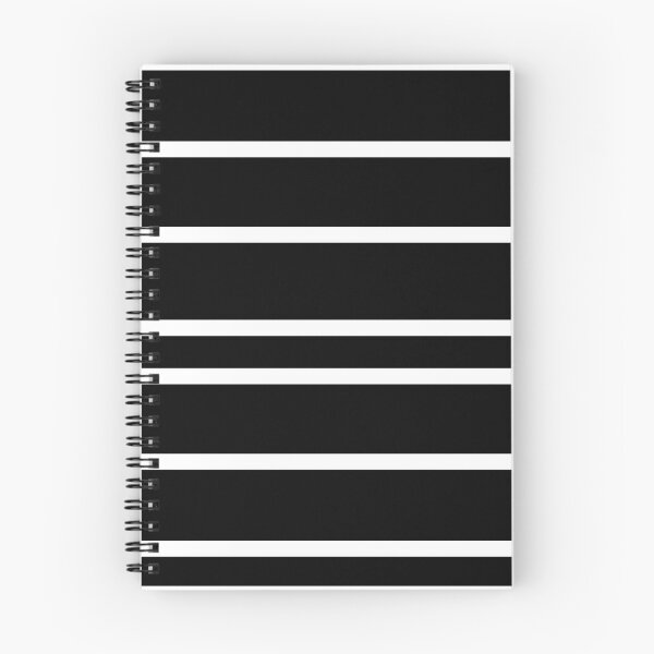 Item preview, Black and white horizontal stripes (white) designed and sold by ArtyFridgees.