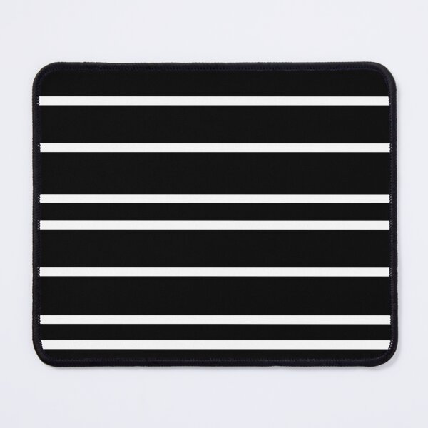 Item preview, Black and white horizontal stripes (white) designed and sold by ArtyFridgees.