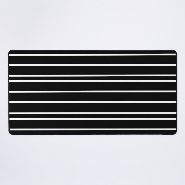 Item preview, Black and white horizontal stripes (white) designed and sold by ArtyFridgees.
